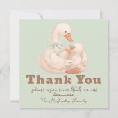 Green Goose Labor Delivery NICU Hospital Thank Bedankkaart (Voorkant)