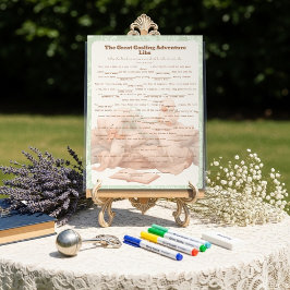 Green Goose Libs Baby Shower Group game Acryl Bord