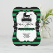 Green Gothic Halloween Baby shower Invitation Kaart (Staand voorkant)