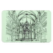 Green Gothic NYC synagoge Magneet (Horizontaal)