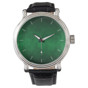 Green Gothic Ombre Background Art Horloge