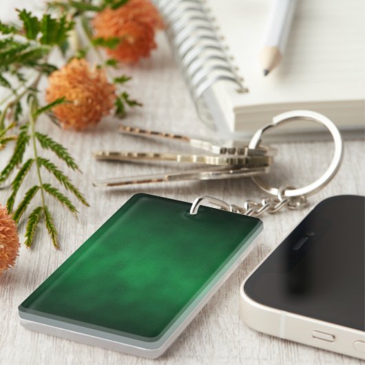 Green Gothic Ombre Background Art Sleutelhanger (Voorkant Rechts)