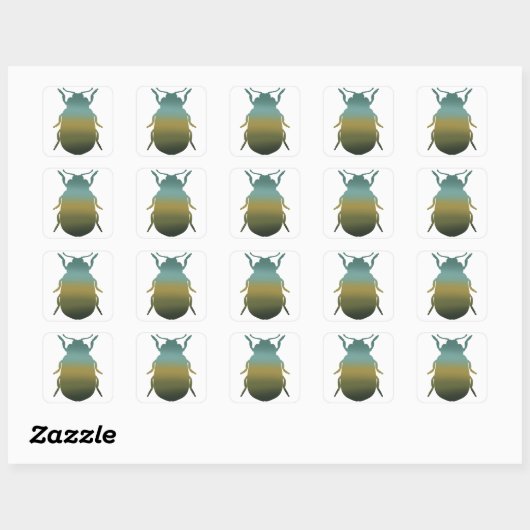 Green Gradient Beetle Sticker (Vel)