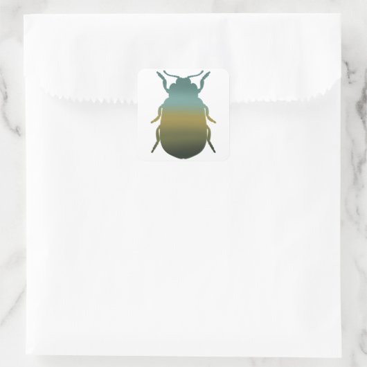 Green Gradient Beetle Sticker (Tas)