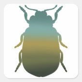 Green Gradient Beetle Sticker (Voorkant)