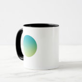 Green Gradient Circle Vignette Abstract Design Mok (Voorkant links)