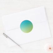 Green Gradient Circle Vignette Abstract Design Ronde Sticker (Envelop)