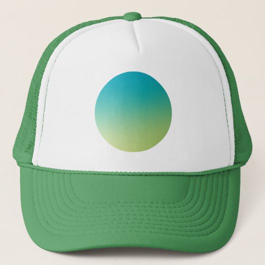 Green Gradient Circle Vignette Abstract Design Trucker Pet (Voorkant)