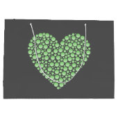 Green Gradient Heart Circles – Dark Grey Minimal  Groot Cadeauzakje (Achterkant)