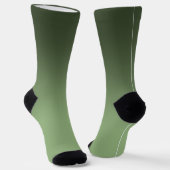 Green Gradient Ombré Crew Sokken (Gebogen)