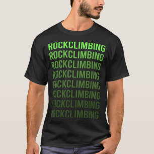Green Gradient Rock Climbing Climber T-shirt