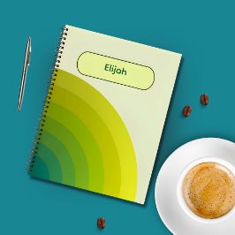 Green Gradient Spiral Notitieboek voor Werk