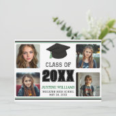 Green Graduation  Announcement Aankondiging (Staand voorkant)