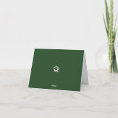 Green Graduation Bold Retro Script Cap Icon Simple Bedankkaart (Achterkant)