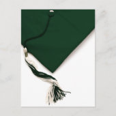 Green Graduation Cap en Tassel Briefkaart (Voorkant)