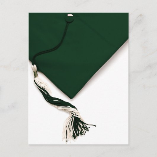 Green Graduation Cap en Tassel Briefkaart (Voorkant)
