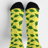 Green Graduation Caps 0n Geel Afstudeerder Party O Sokken (Top)