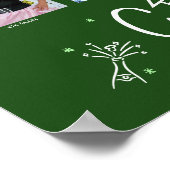 Green Graduation K–12 Photo Collage White Doodles Poster (Hoek)