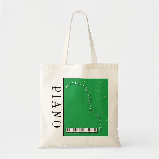 Green Grand Piano Bag Tote Bag (Voorkant)