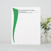 Green Grand Piano Letterhead Briefhoofd Ontwerp (Staand voorkant)