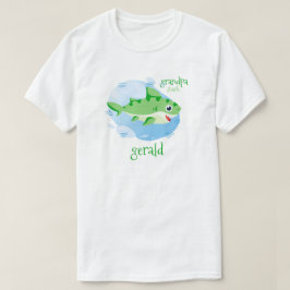 Green Grandpa Shark T-shirt