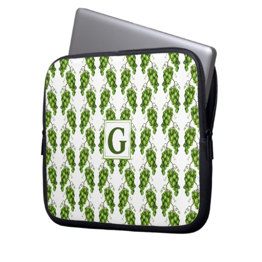 Green Grapes Electronics Bag Laptop Sleeve (Voorkant Links)