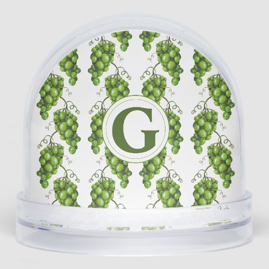 Green Grapes Snow Wereldbol Sneeuwbol (Voorkant)