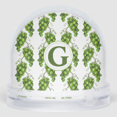 Green Grapes Snow Wereldbol Sneeuwbol (Achterkant)