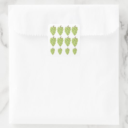 Green Grapes Vierkante Sticker (Tas)