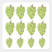 Green Grapes Vierkante Sticker (Voorkant)