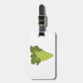 Green Grapes Vine Leaves Fresh Fruit Bagagelabel (Voorkant verticaal)