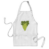 Green Grapes Vine Leaves Fresh Fruit Standaard Schort (Voorkant)