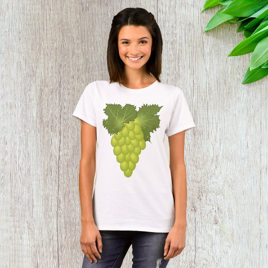 Green Grapes Vine Leaves Fresh Fruit T-shirt
