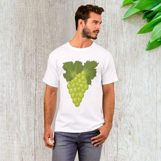 Green Grapes Vine Leaves Fresh Fruit T-shirt