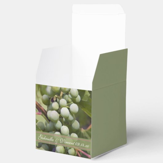Green Grapes Vineyard Wedding Bedankdoosjes (Geopend)