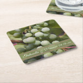 Green Grapes Vineyard Wedding Kartonnen Onderzetters (Schuin)
