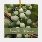 Green Grapes Vineyard Wedding Keramisch Ornament (Voorkant)