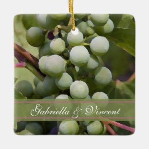Green Grapes Vineyard Wedding Keramisch Ornament