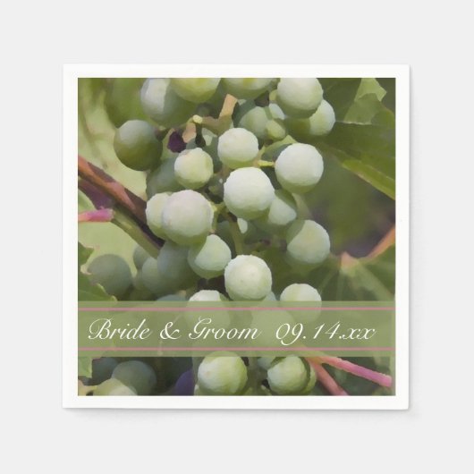Green Grapes Vineyard Wedding Servetten (Voorkant)