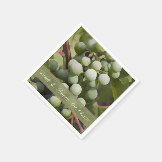 Green Grapes Vineyard Wedding Servetten (Hoek)