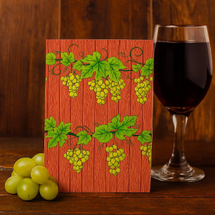 Green Grapevine Invitation Kaart