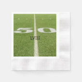 Green Grass 50 Yard Line Football Field Servet (Voorkant)