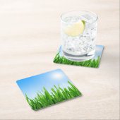 Green Grass And Sky Banner Kartonnen Onderzetters (Insitu)