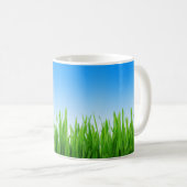 Green Grass And Sky Banner Koffiemok (Voorkant rechts)