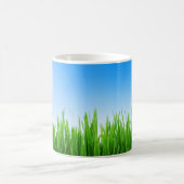 Green Grass And Sky Banner Koffiemok (Center)