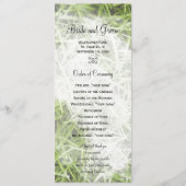 Green Grass Backyard Summer Wedding Programme Programmakaart (Voorkant)