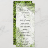 Green Grass Backyard Summer Wedding Programme Programmakaart (Voorkant / Achterkant)