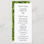 Green Grass Backyard Wedding Programme Programmakaart (Voorkant / Achterkant)