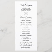 Green Grass Backyard Wedding Programme Programmakaart (Voorkant)