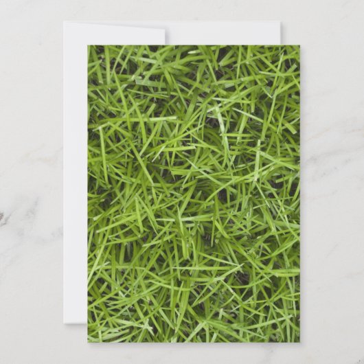 Green Grass Backyard Wedding Rehearsal Dinner Kaart (Achterkant)